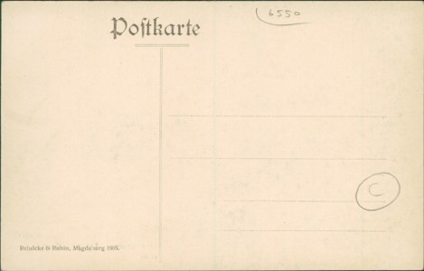 Adressseite der Ansichtskarte Bad Kreuznach, Blick v. d. Kaiser-Au