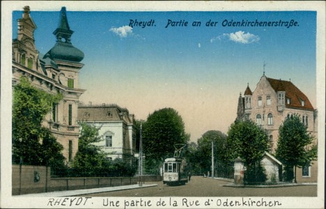 Alte Ansichtskarte Rheydt, Partie an der Odenkirchenerstraße