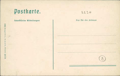 Adressseite der Ansichtskarte Bad Reichenhall von Nonn, Gesamtansicht