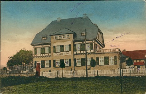 Alte Ansichtskarte Kiedrich, Nassauer Hof, Bes. Joseph Bärbeler, Telefon 172, Amt Eltville