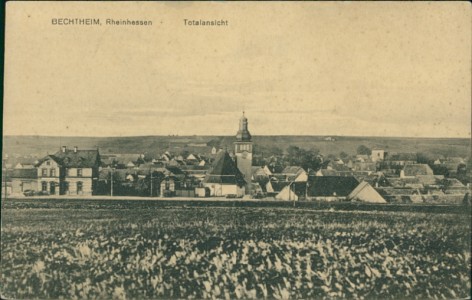 Alte Ansichtskarte Bechtheim, Rheinhessen, Totalansicht