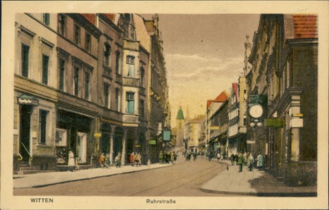 Alte Ansichtskarte Witten, Ruhrstraße