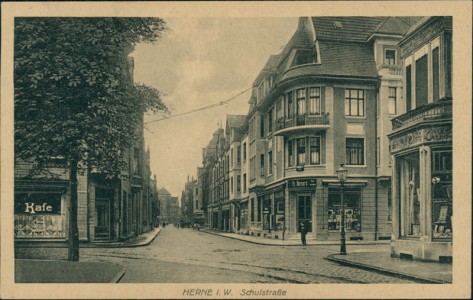 Alte Ansichtskarte Herne i. W., Schulstraße