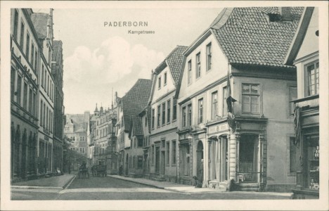 Alte Ansichtskarte Paderborn, Kampstrasse