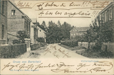 Alte Ansichtskarte Gruss aus Burscheid, Victoriastrasse