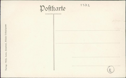 Adressseite der Ansichtskarte Urfttalsperre bei Gemünd (Eifel), Waldhotel am Anfange des Urftsees (45 Minuten von Gemünd)