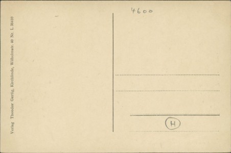 Adressseite der Ansichtskarte Gruß aus Kirchlinde, Wilhelmstraße