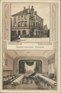 Alte Ansichtskarte Huckarde, Gasthof Hackeloer mit Saal