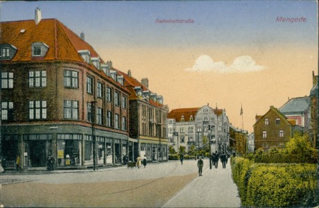Alte Ansichtskarte Mengede, Bahnhofstraße