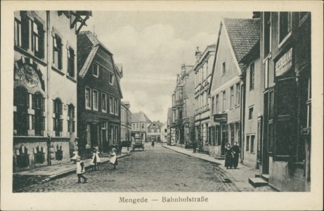 Alte Ansichtskarte Mengede, Bahnhofstraße