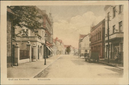 Alte Ansichtskarte Gruß aus Kirchlinde, Wilhelmstraße