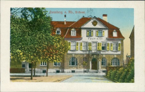 Alte Ansichtskarte Homberg a. Rh., Postamt