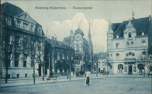 Alte Ansichtskarte Homberg-Niederrhein, Bismarckplatz