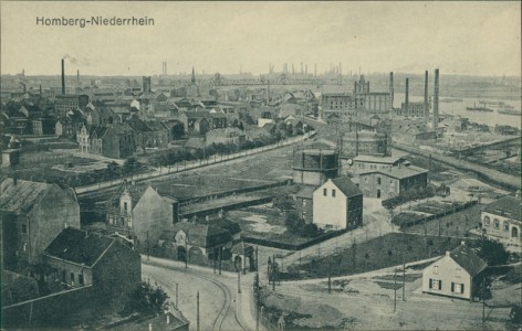 Alte Ansichtskarte Homberg-Niederrhein, Industrielandschaft
