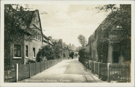 Alte Ansichtskarte Rheinhausen-Niederrhein, Klarastr.