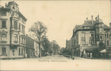 Alte Ansichtskarte Duisburg, Mülheimerstrasse