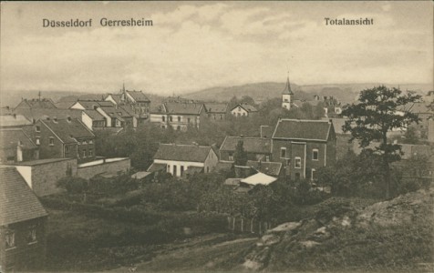 Alte Ansichtskarte Düsseldorf-Gerresheim, Totalansicht