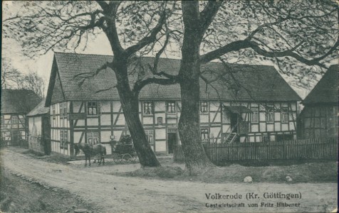 Alte Ansichtskarte Volkerode (Kr. Göttingen), Gastwirtschaft von Fritz Hübener