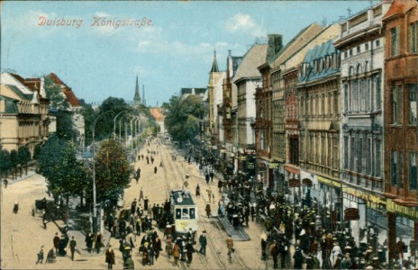Alte Ansichtskarte Duisburg, Königstraße