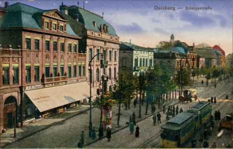 Alte Ansichtskarte Duisburg, Königstraße