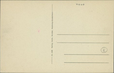 Adressseite der Ansichtskarte Homberg-Niederrhein, Industrielandschaft