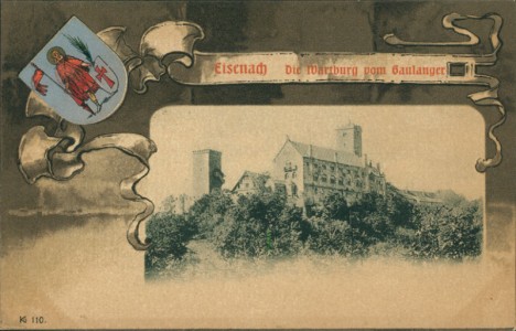 Alte Ansichtskarte Eisenach, Die Wartburg vom Gaulanger