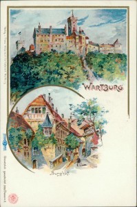 Alte Ansichtskarte Wartburg, Burghof