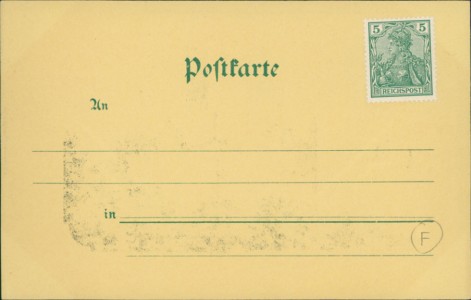 Adressseite der Ansichtskarte Gruss von der Wartburg, Wartburg im Mondschein