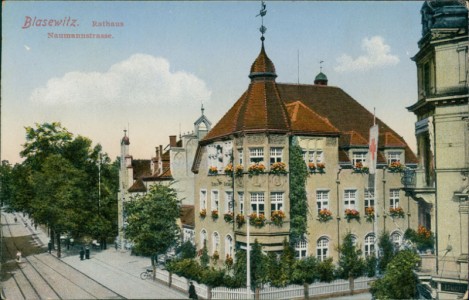 Alte Ansichtskarte Blasewitz, Rathaus, Naumannstrasse