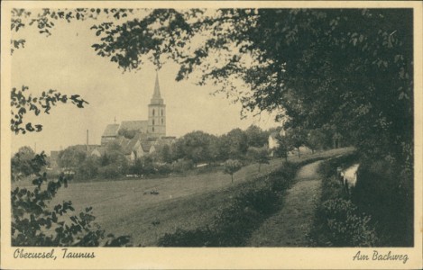 Alte Ansichtskarte Oberursel, Taunus, Am Bachweg