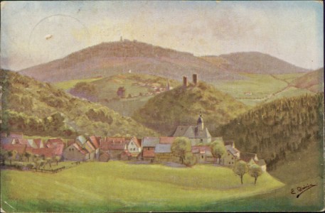 Alte Ansichtskarte Seelenberg mit Reifenberg und Feldberg im Taunus, 