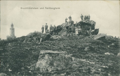 Alte Ansichtskarte Brunhildisfelsen und Feldbergturm, 