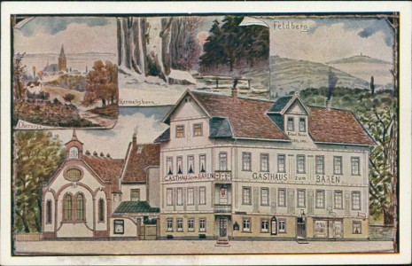 Alte Ansichtskarte Oberursel a. T., Gasthaus zum Bären. Carl Röder