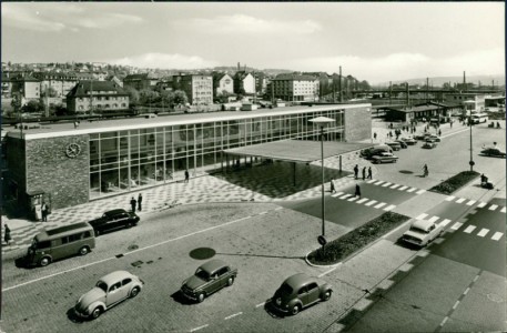 Alte Ansichtskarte Pforzheim, Hauptbahnhof