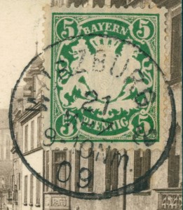 Adressseite der Ansichtskarte Würzburg, Zellerstraße, Hochwasser, 6.-8. Febr. 1909
