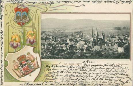 Alte Ansichtskarte Gelnhausen v. Nordosten, 
