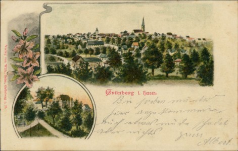 Alte Ansichtskarte Grünberg i. Hessen, Gesamtansicht