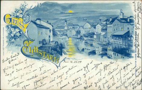 Alte Ansichtskarte Gruss aus Eichstaett, Partie an der Altmühl