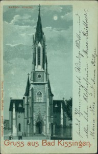 Alte Ansichtskarte Gruss aus Bad Kissingen, Kathol. Kirche