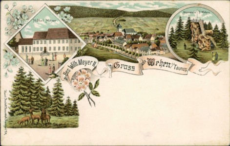 Alte Ansichtskarte Gruss aus Wehen i/Taunus, Hotel Meyer, Bes. Wilh. Meyer II, Allenstein b. Wehen