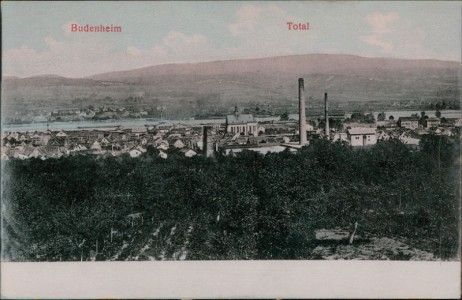 Alte Ansichtskarte Budenheim, Total