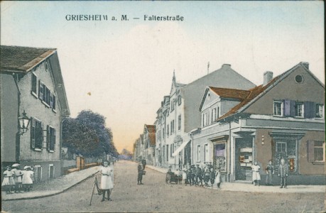 Alte Ansichtskarte Griesheim a. M., Falterstraße