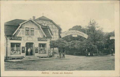 Alte Ansichtskarte Bebra, Partie am Bahnhof