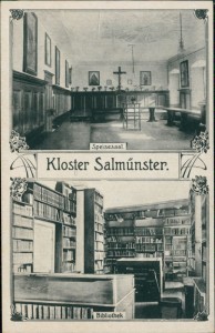 Alte Ansichtskarte Kloster Salmünster, Speisesaal, Bibliothek