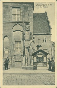 Alte Ansichtskarte Brandenburg a. H., Der Roland