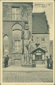 Alte Ansichtskarte Brandenburg a. H., Der Roland