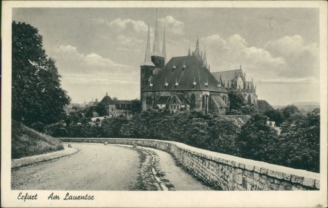 Alte Ansichtskarte Erfurt, Am Lauentor