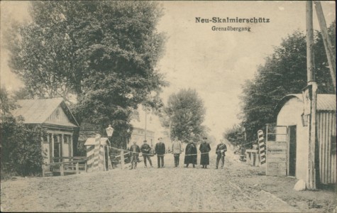 Alte Ansichtskarte Neu Skalmierschütz, Grenzübergang