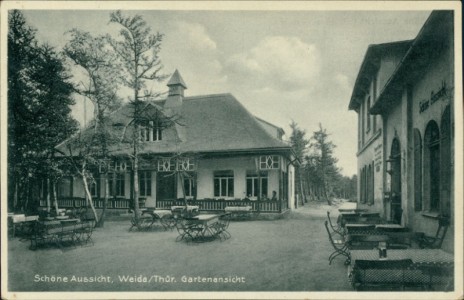 Alte Ansichtskarte Weida/Thür., Schöne Aussicht, Gartenansicht