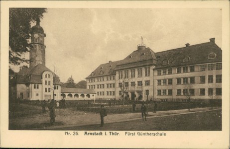 Alte Ansichtskarte Arnstadt i. Thür., Fürst Güntherschule